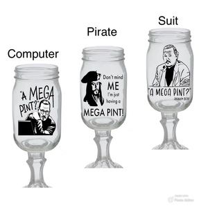 COPY - Red neck Wine Glasses, A mega Pint Johnny Depp Vs Heard